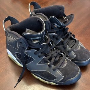 Nike Air Jordan 6 VI Retro Lakers Black Purple Size 8 1/2 Sneakers 384664-002